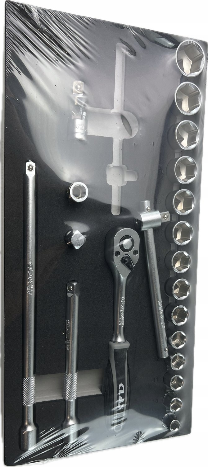 Gereedschapset 3/8" met Ratel en Doppen (21 Delig)