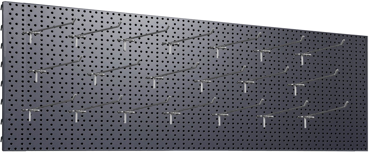 Gereedschapsbord 133x40cm Antraciet met 20x Haken 20cm