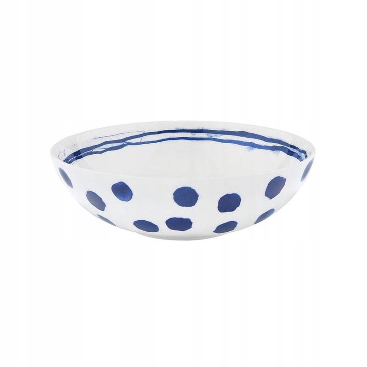 Easy Life Indigo Soepkom/Bord 18,5cm - Wit/Blauw Bone China