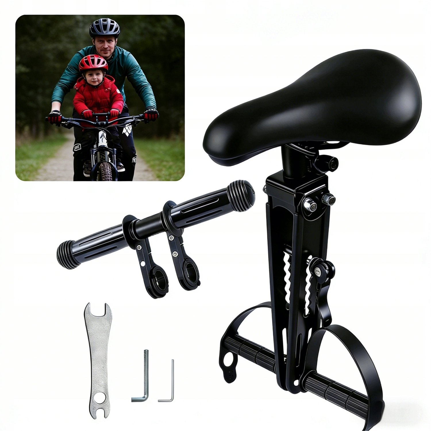 Kinderfietsstoeltje voorop, universeel, 2-5 jaar, tot 22.5 kg