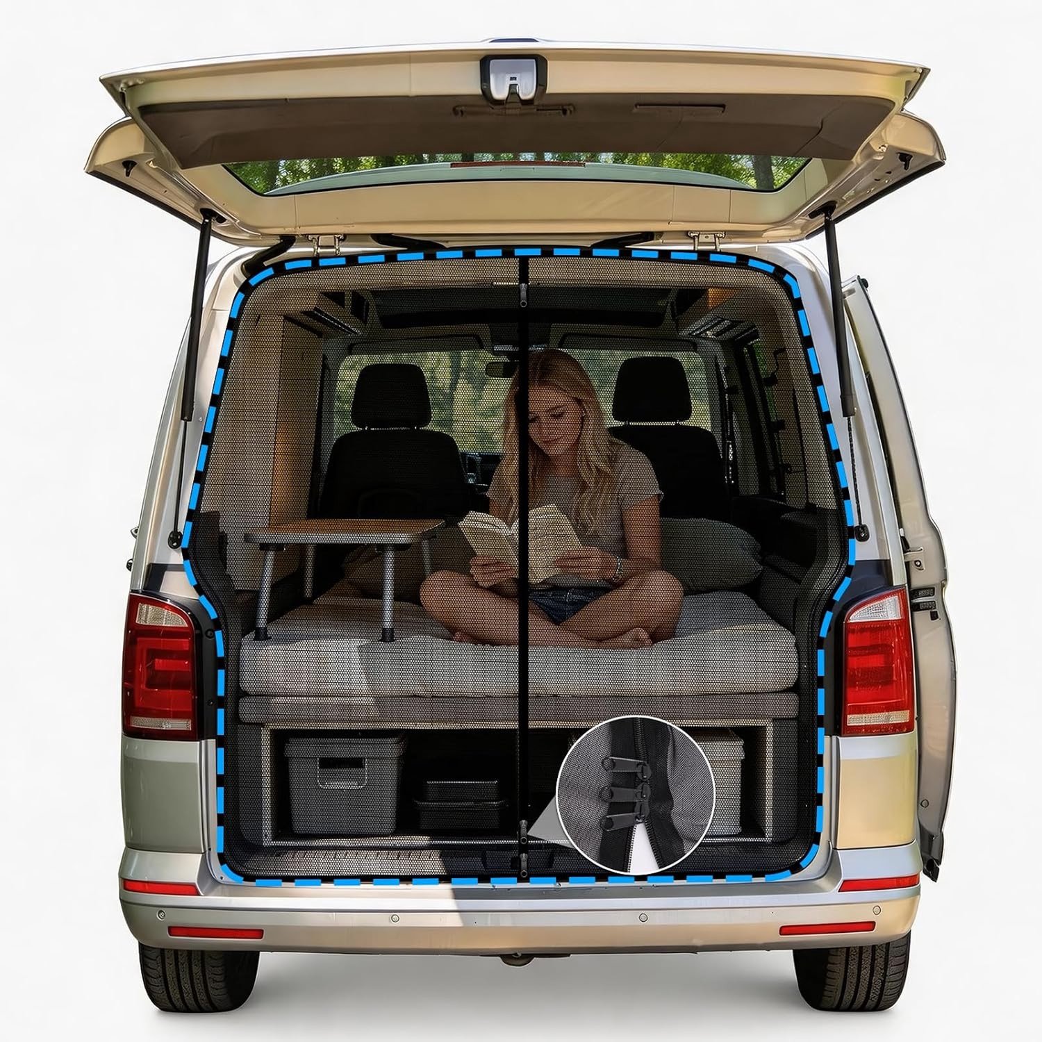 Magnetisch Hor voor Achterklep VW T5 T6 - Insectenbescherming, Muggennet, Dierenbescherming