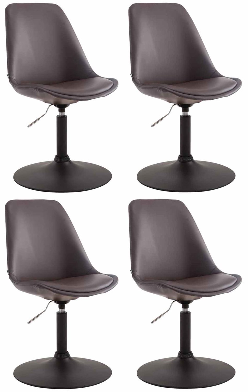 Luxe Comfort Milano 0147 eetkamerstoelen (set van 4) - kunstleer - bruin