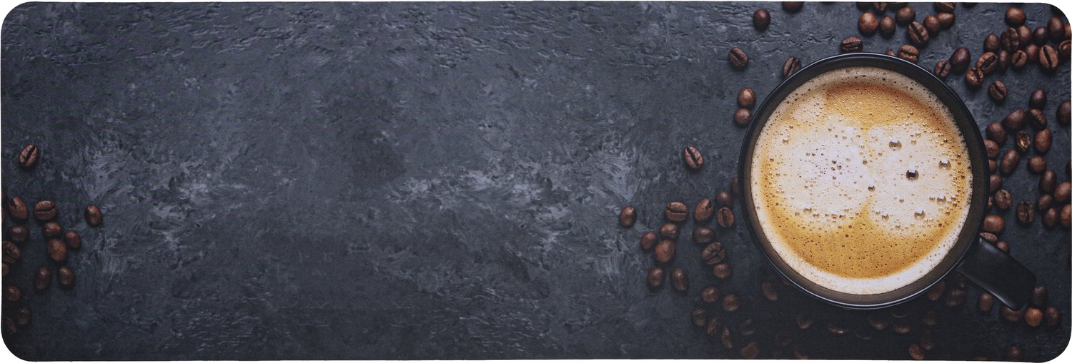 Hamat Creation Coffee 50 x 150 cm - Wasbare Droogloopmat - Schoonloopmat Binnen - Polyester - Rubber