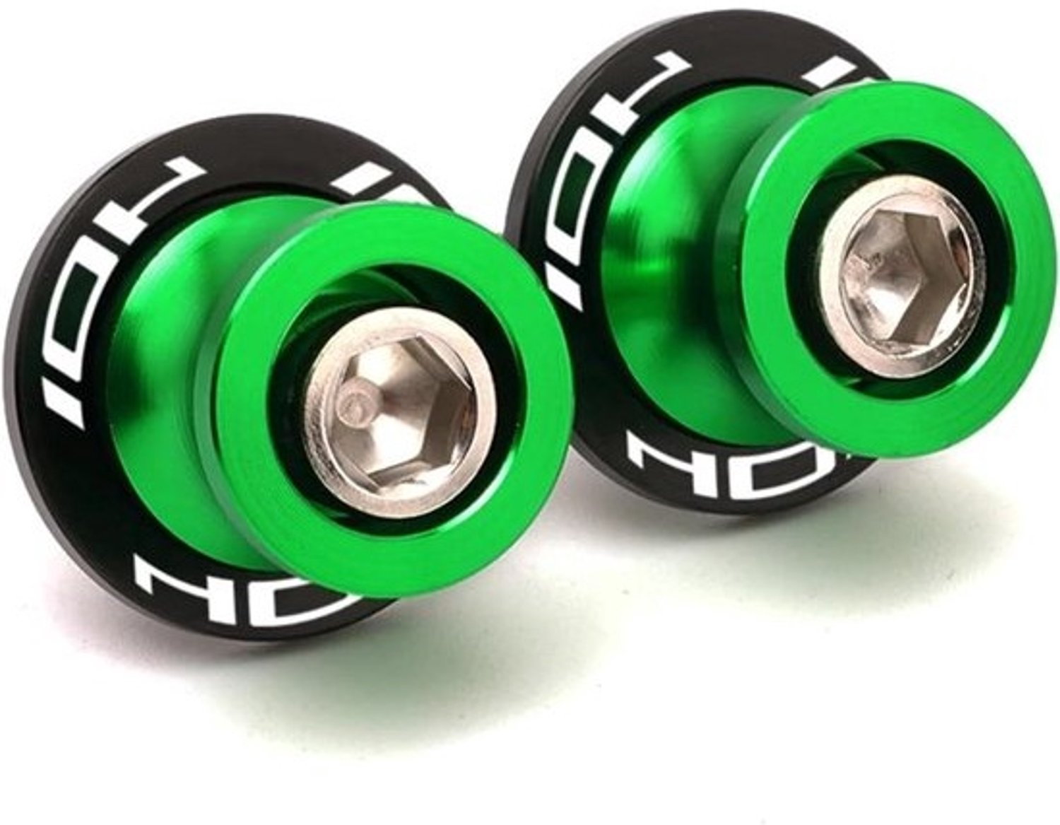 Schroeven voor motorfietsen - Achterbrug-bobbins - Frameondersteuning - CNC-aluminium - 10 mm - Groen