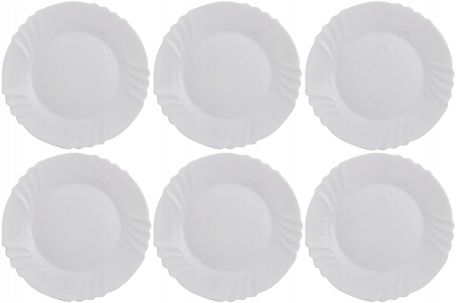 Bormioli Ebro 6x Platte Dinerborden Wit 25 cm