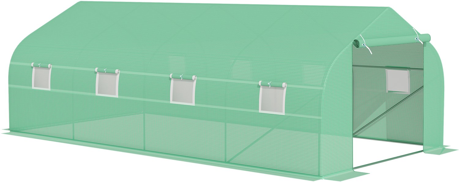 Sunona Foliekas - Met roldeur en zijramen - 595 x 300 x 200 cm - Groen