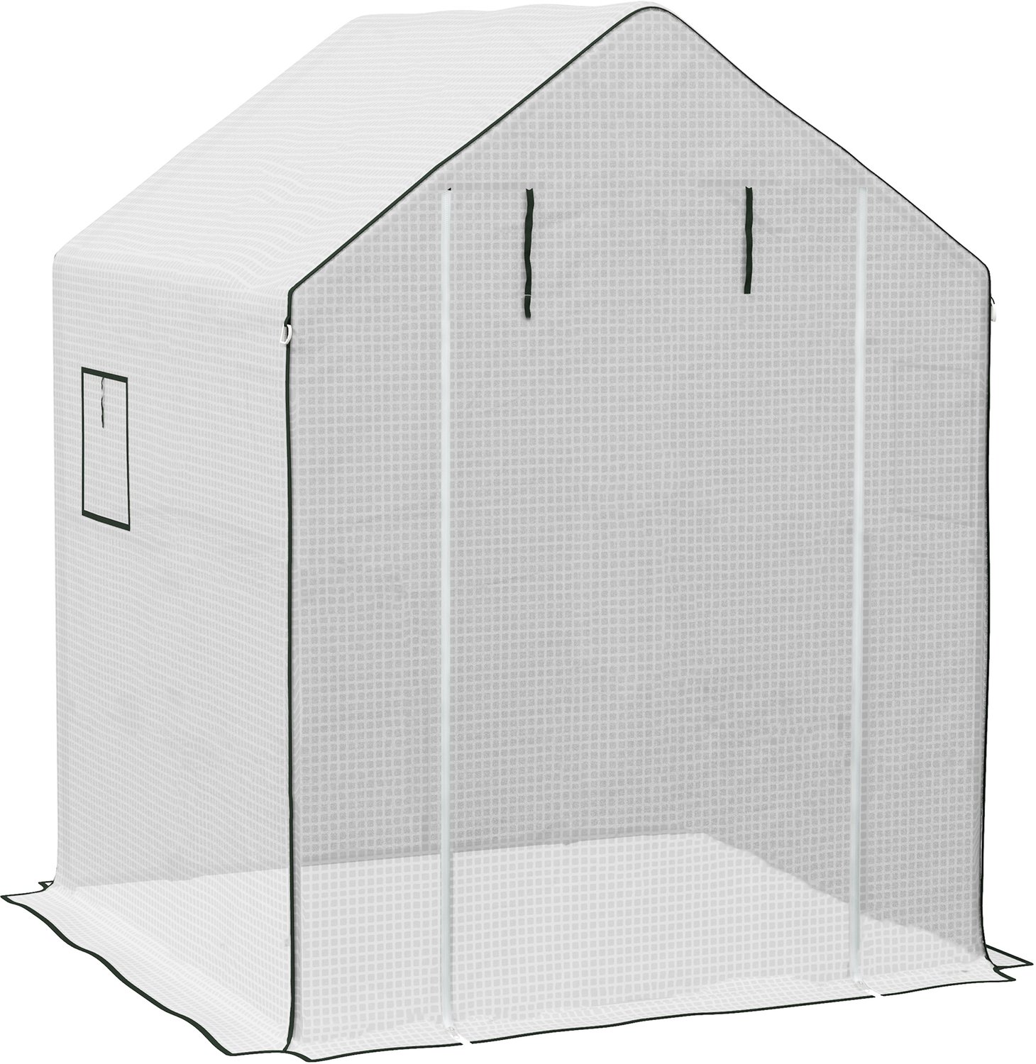 Sunona Vervangfolie voor kas - Met oprolbare deur en vensters - 140 x 143 x 190 cm - Wit