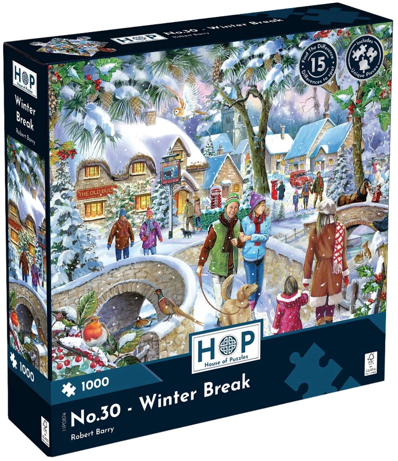 Winter Break Find The Difference Puzzel 1000 Stukjes