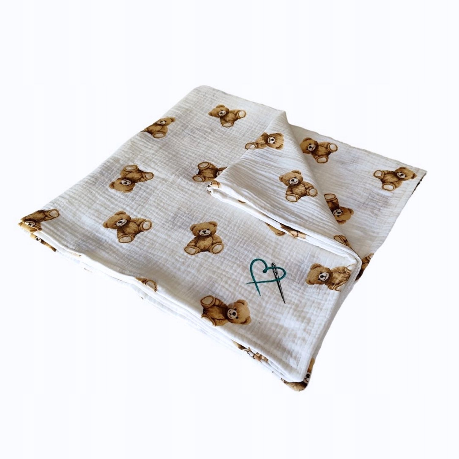 Dubbel Muslin Wikkeldeken 75x75cm - Sprookjesberen