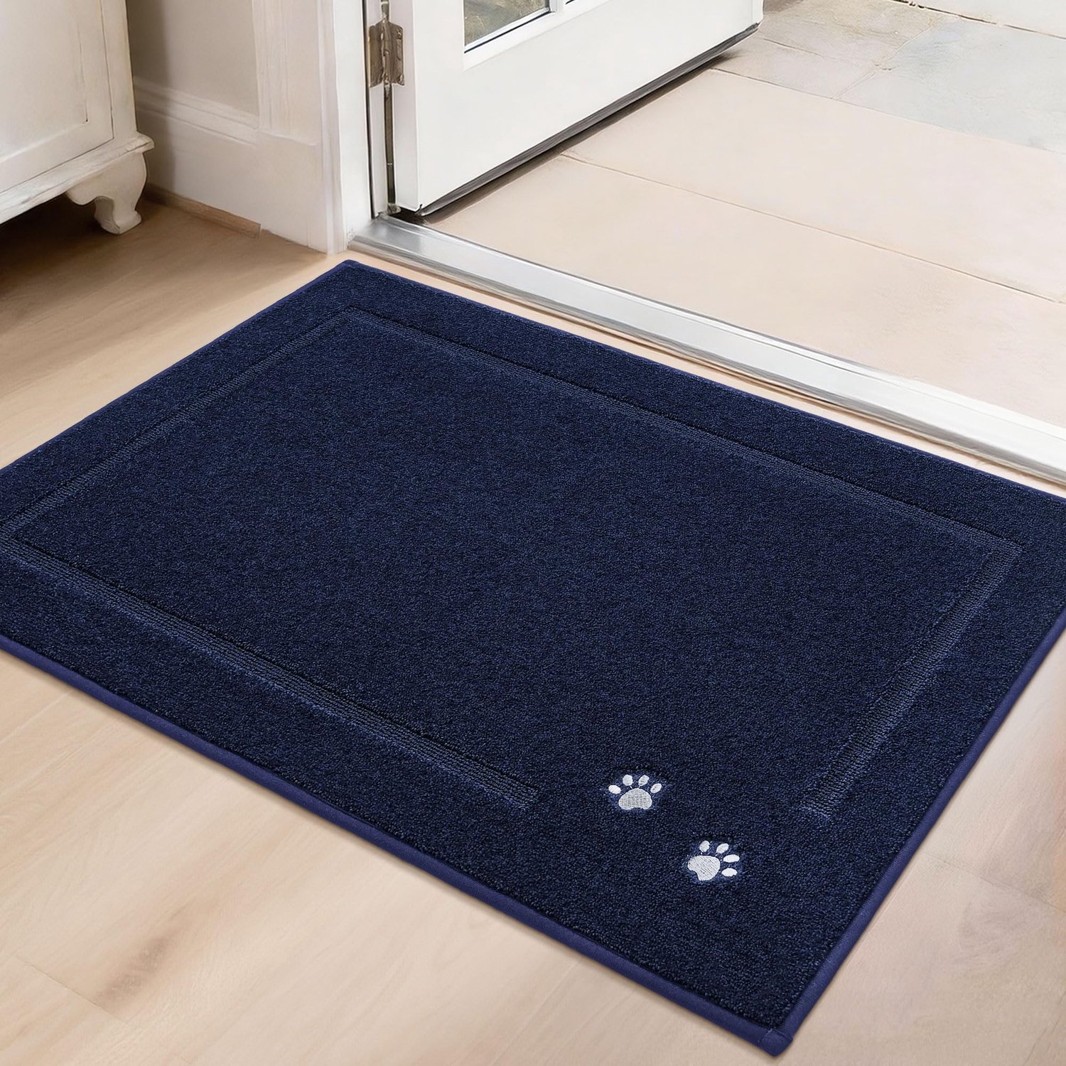 Famanu - Moddermat - Houdt vuil en vocht buiten - Antislip en duurzaam - Marineblauw 1 stuk