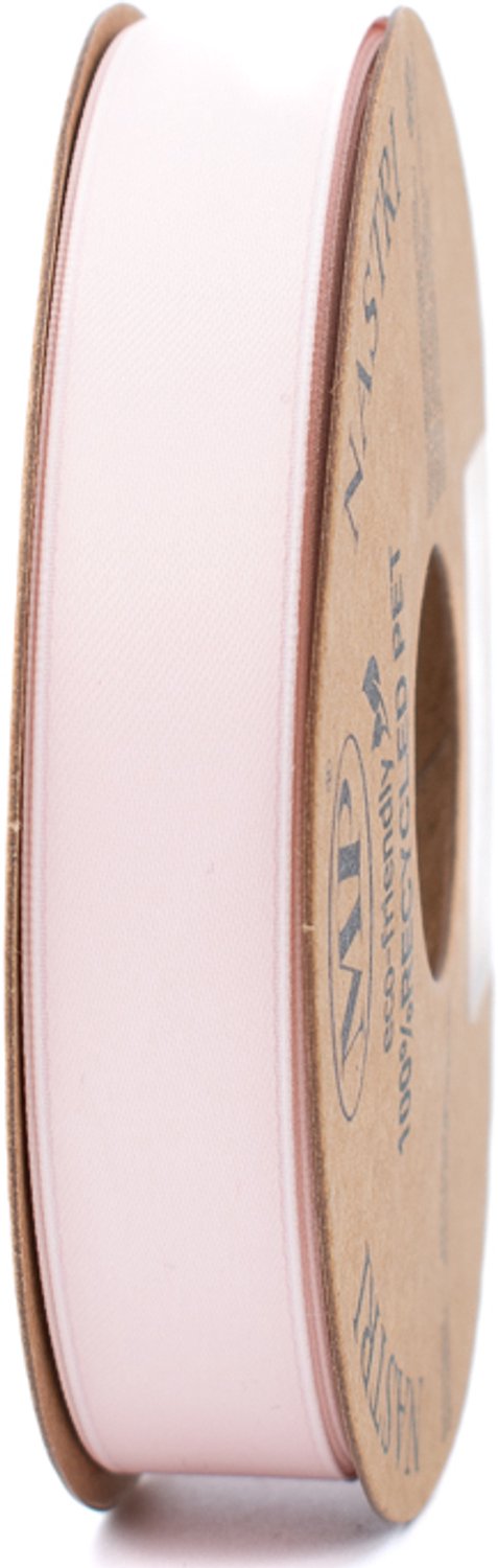Gerecycled cadeaulint - decoratielint - roze - 15 mm x 20 meter
