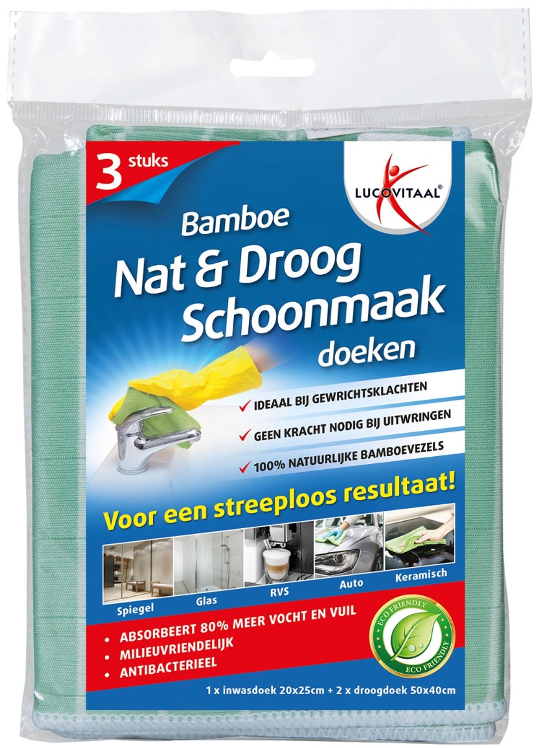 Bol.com Lucovitaal Bamboe Schoonmaakdoeken aanbieding