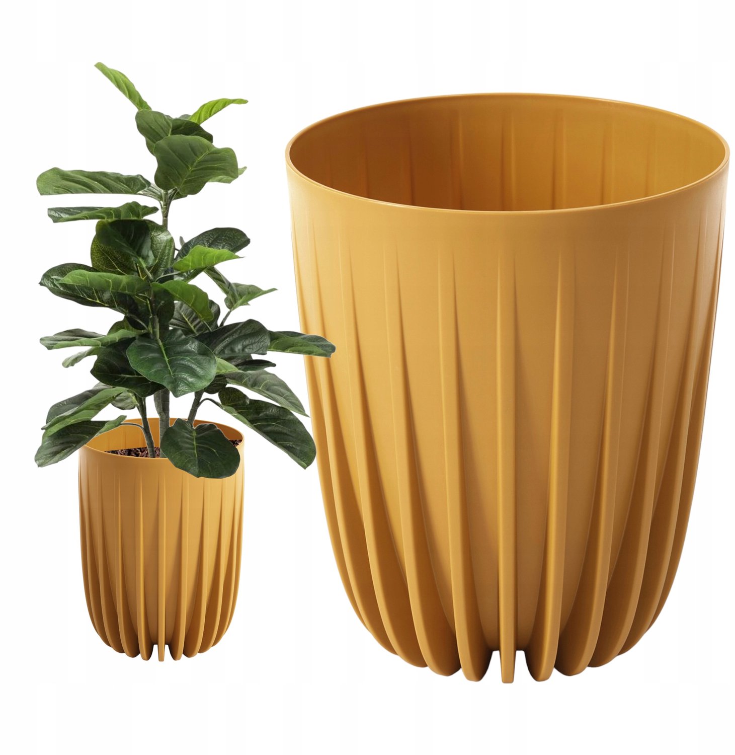 Grote Gele Bloempot 38cm x 45cm - Stijlvol & Weerbestendig