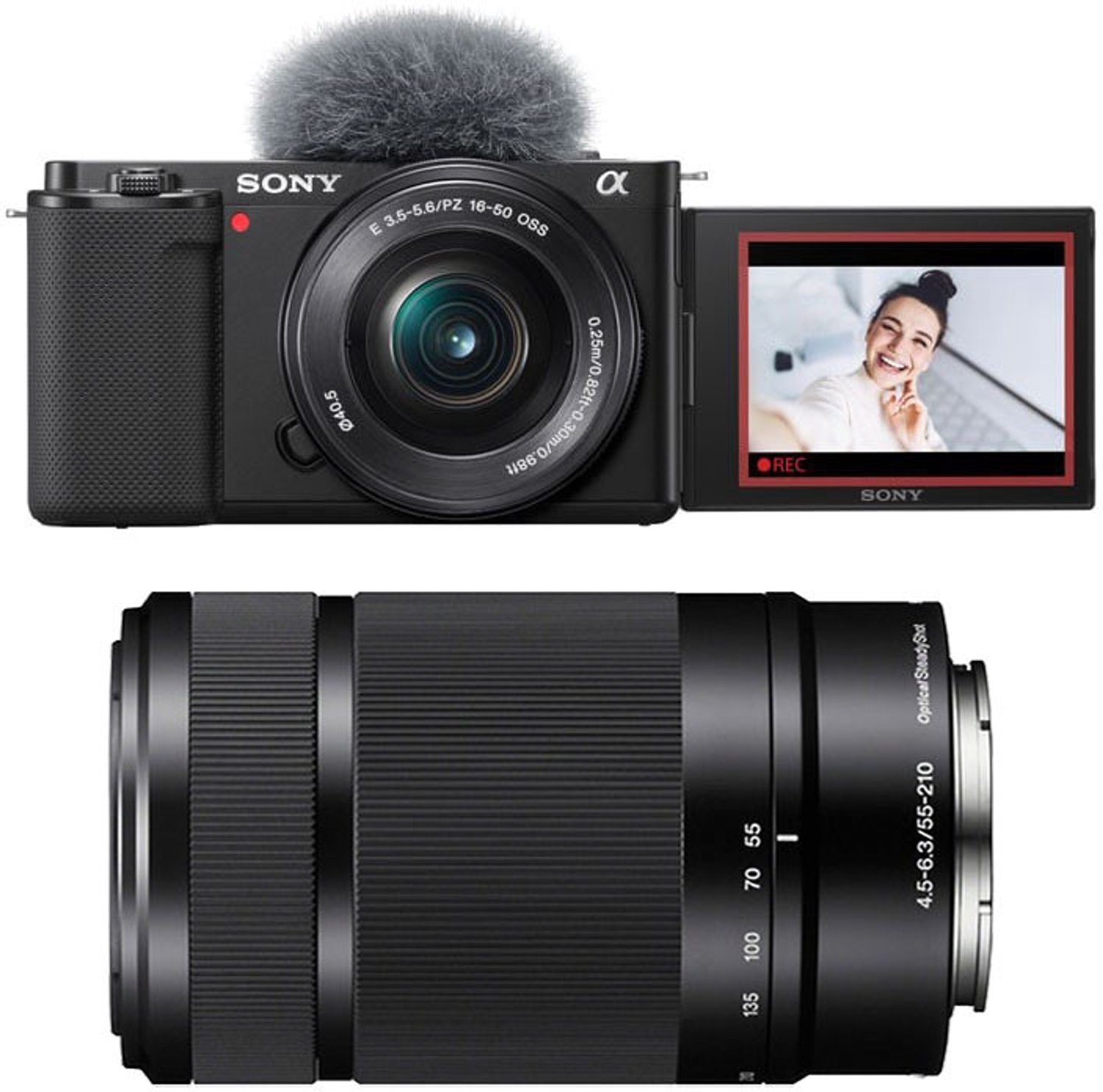 SONY ALPHA ZV-E10 SCHWARZ + 16-50 + 55-210