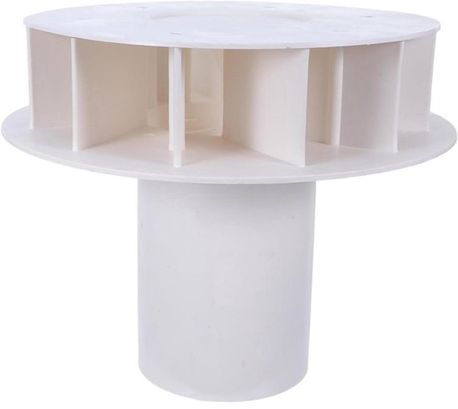 Regenwaterafvoer - Dakgootsifon - Water opvangen - Automatische reiniging - 24 x 24 x 22.5 cm - Wit