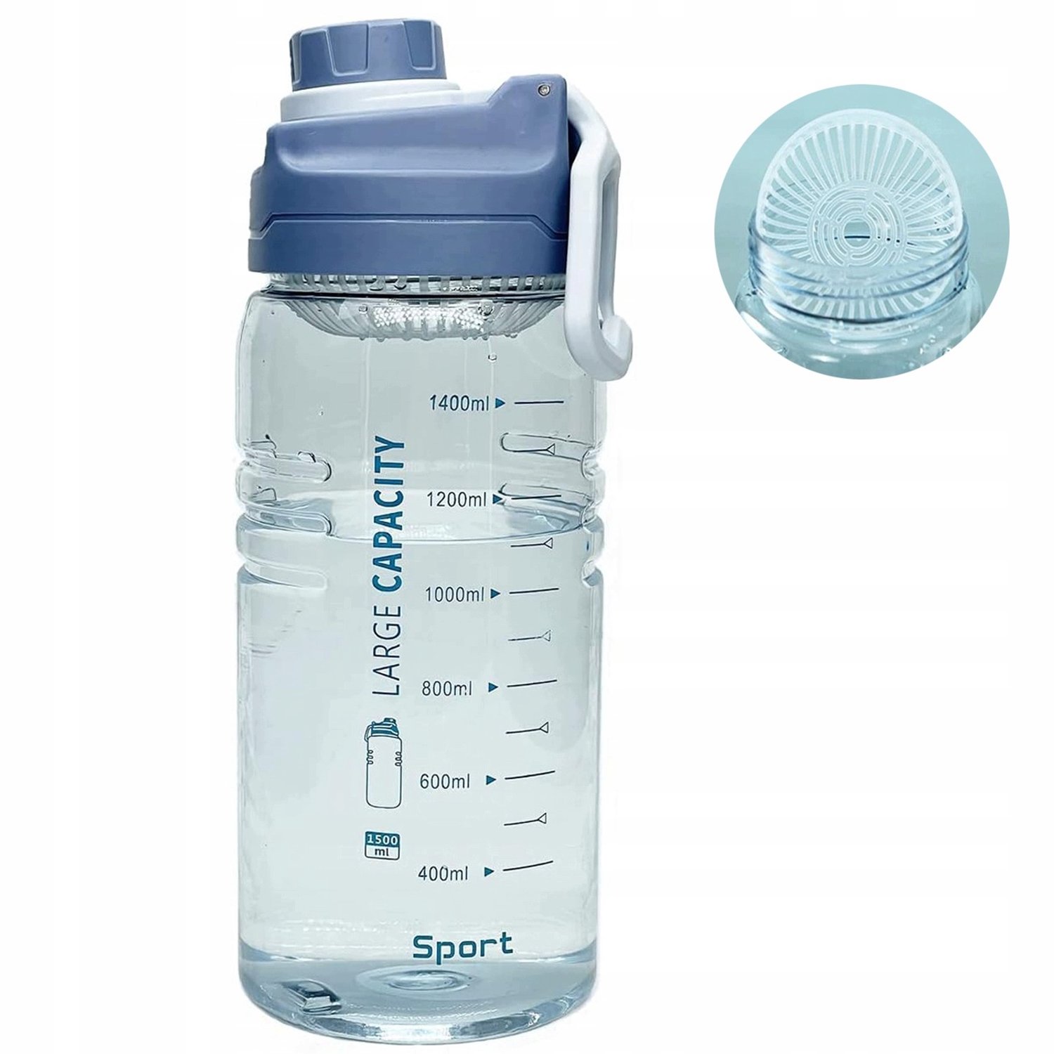 Grote Sportfles Bidon 1.5L voor Fitness en Gym