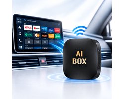 Digisand Draadloze CarPlay AI‑box voor auto – Android 13-2GB/16GB & Bluetooth5.0– AI‑box CarPlay met Netflix en YouTube –5GHz WiFi Plug and Play voor auto’s met fabrieksbedrade CarPlay