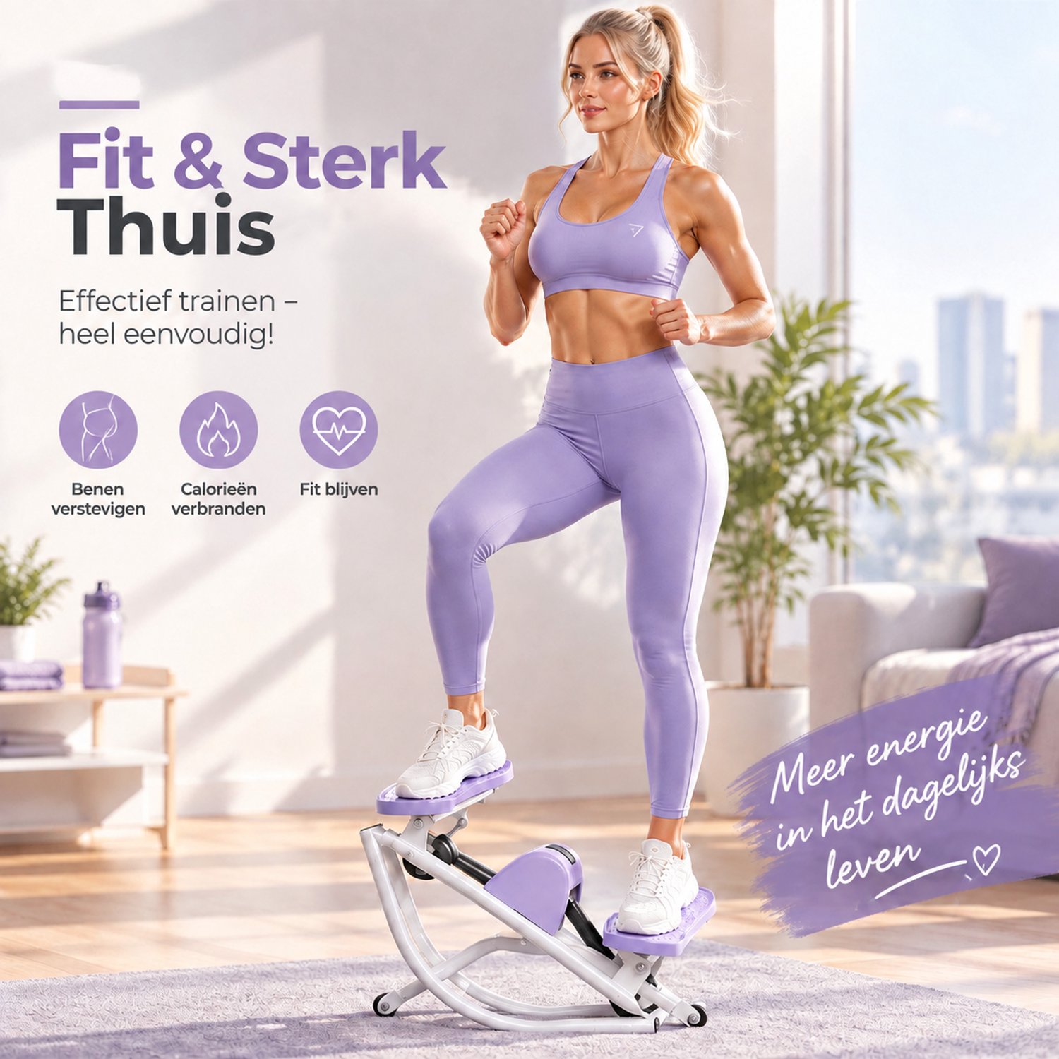 Fitnessstep Fitnessstep Thuis Stepper - afbeelding 2