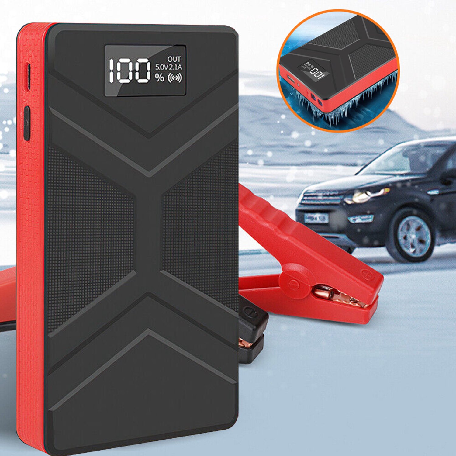 30000mAh Jumpstarter-Powerbank - Startbooster Voor Auto's - Draagbare Jumpstarter En Powerbank Voor De Auto - Met Led-Zaklamp
