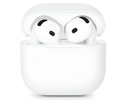 Studio Air Hoesje geschikt voor Airpods 5 - Wit - Schokbestendige Siliconen Case