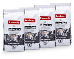 Rombouts Italian Style 4x 500 gr - Rombouts - Koffiebonen Voordeelbundel