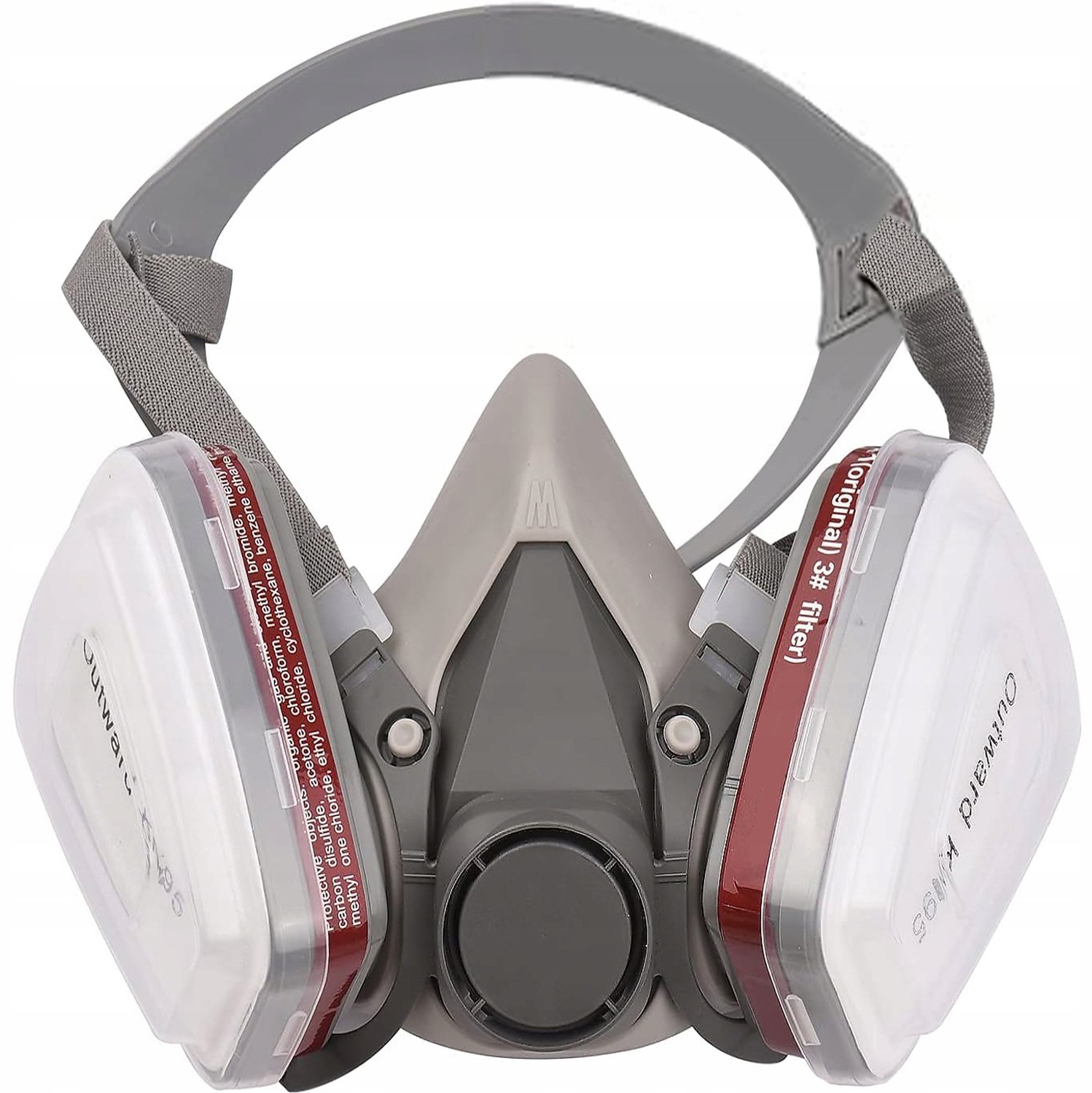 Merkloze Halfmasker Ademhalingsmasker met Koolstof- en Stof filters