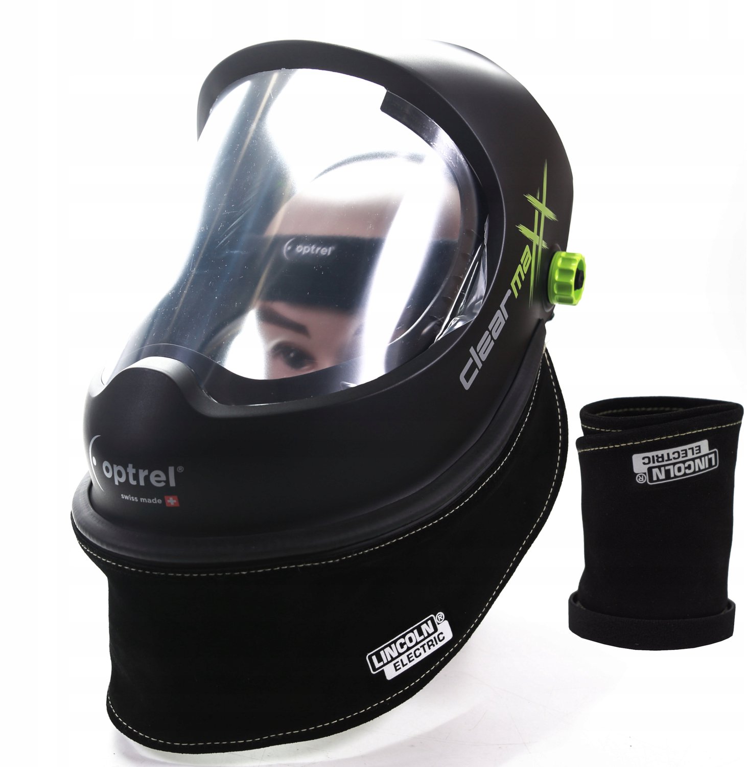 Leren nekbeschermer voor Optrel Clearmaxx lashelm