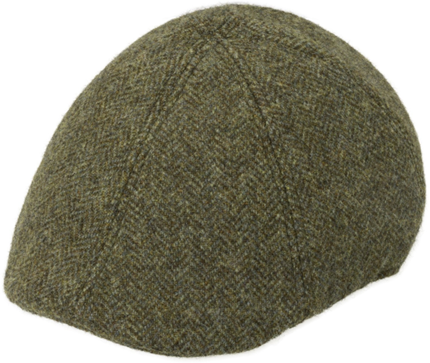 Flatcap 6-Panel Visgraatmotief Olijf groen Fiebig maat 57