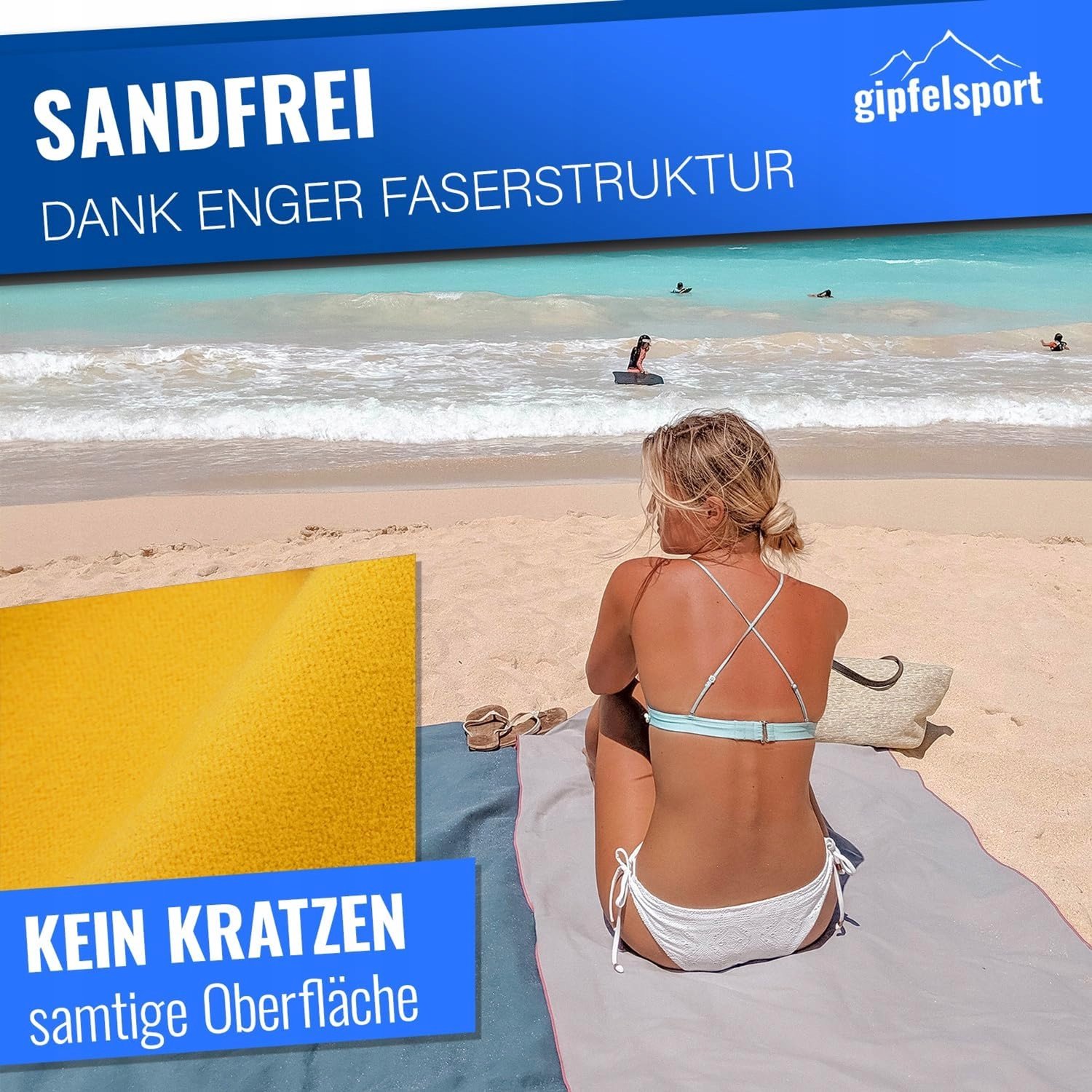 Snelle Droge Microvezel Handdoek - Strand, Sport, Reizen, Sauna (200x90cm)