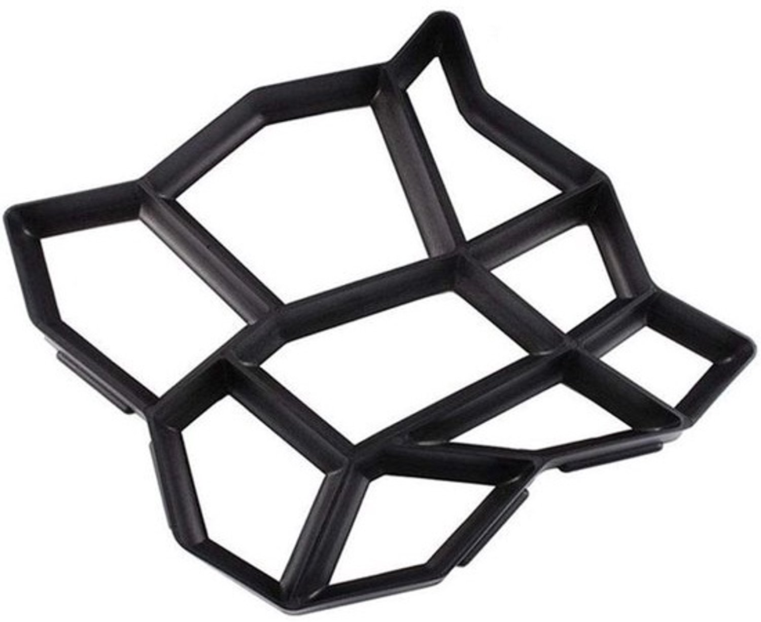 Betonmal voor stoeptegels - Tuinmal voor tuinpaden - Voor het aanleggen van tuinpaden - Herbruikbaar ABS-plastic - 34 x 34 cm - Zwart