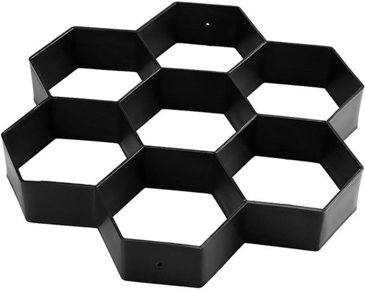 Betonmal voor tuinpaden - Stoeptegelmal - Voor doe-het-zelfbestrating - Herbruikbaar en stevig - 30x30x4 cm - Zwart