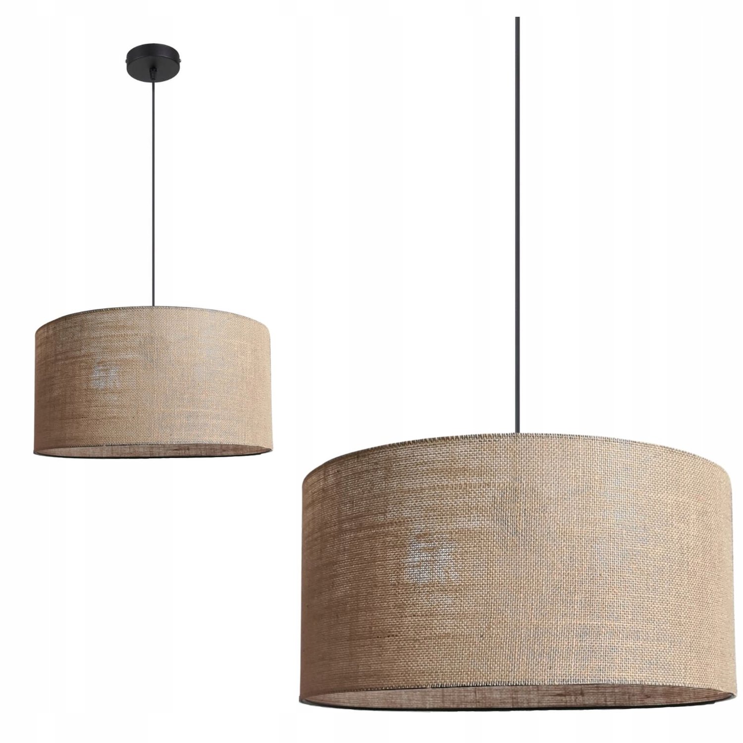 BOHO Hanglamp Tafellamp Salon Slaapkamer Natuurlijk Linnen Ø40cm