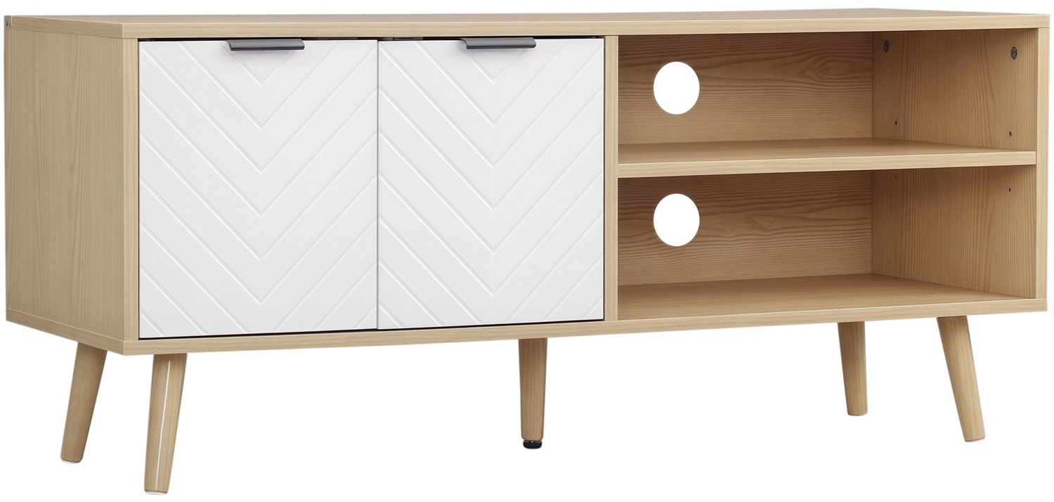 Homcom TV-meubel - Spaanplaat - 110x39x48,8cm - Wit