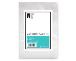 Vacuümzakken Voedsel - 16x25 cm - 100 stuks - Vacumeerzakken - Sous Vide Zakken - Vacuümzakken Met Microstructuur - Vacuüm Opbergzakken - BPA Vrij