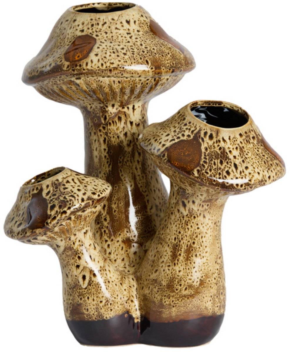 Light & Living Vaas MUSHROOM - Bruin - 33.5x28.5x40.5 cm