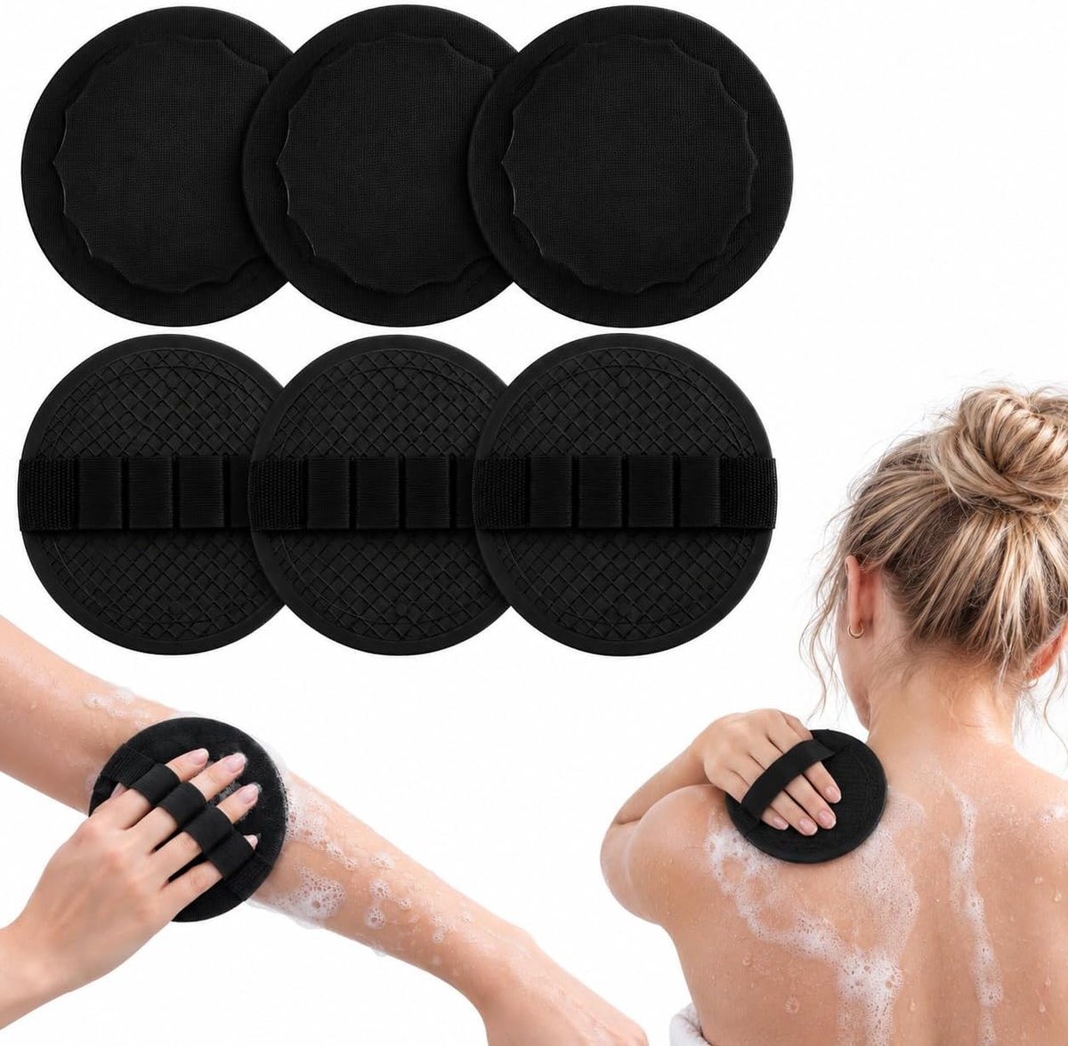 6 stuks exfoliërende handschoenen voor het lichaam