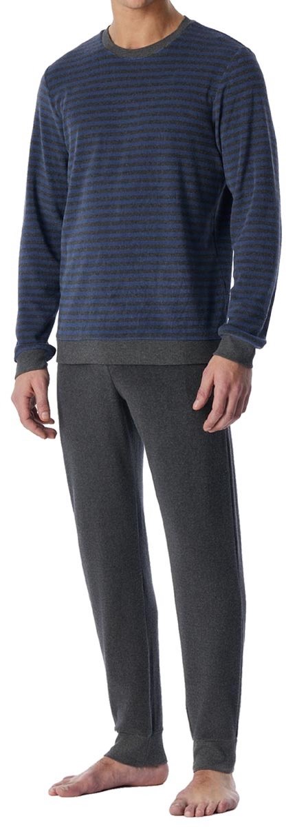 Schiesser Casual Nightwear – Pyjama Badstof – 183940 – Faded Denim –