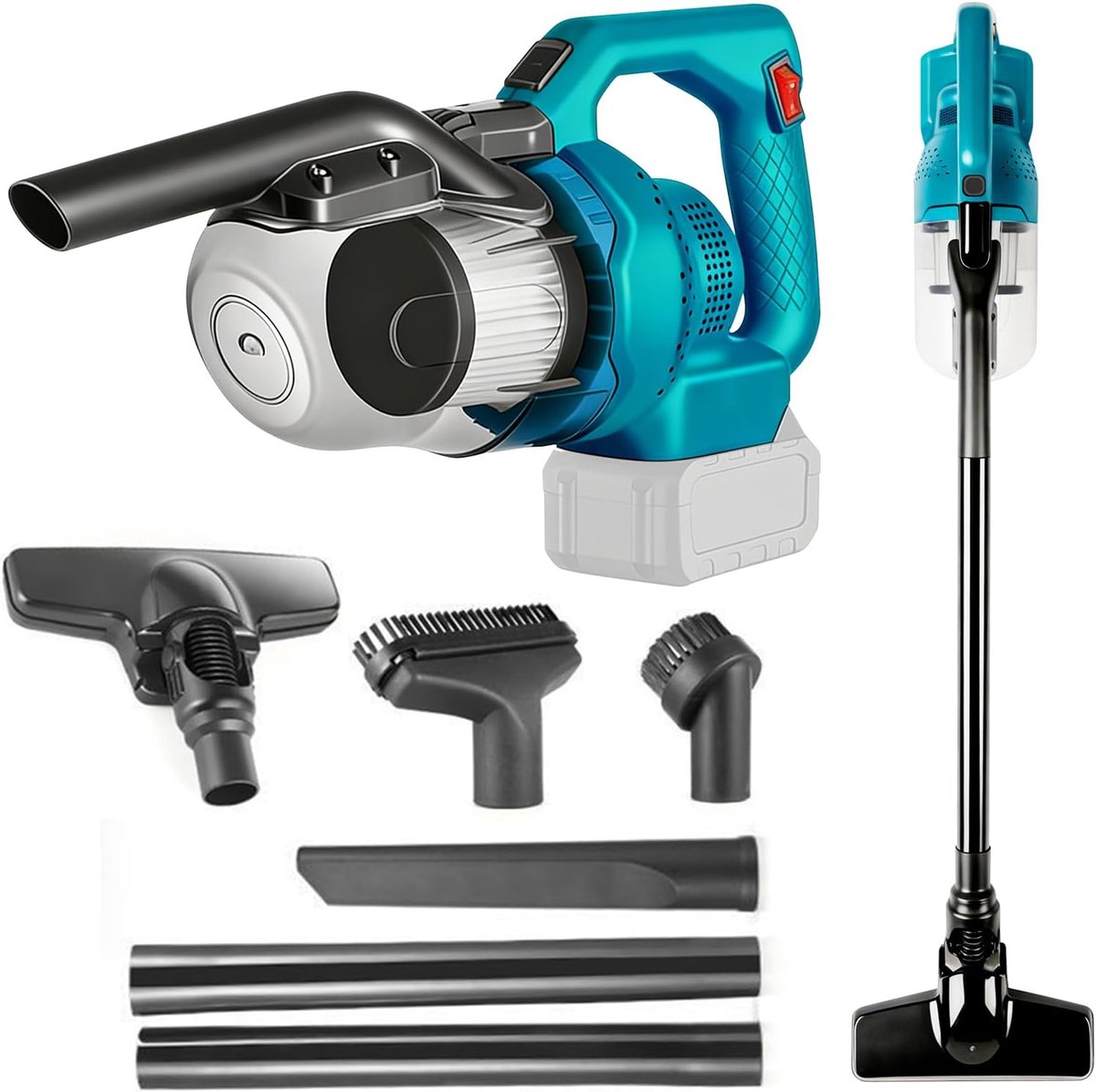 Handstofzuiger compatibel met Makita 18V, 16000Pa, 0,7L