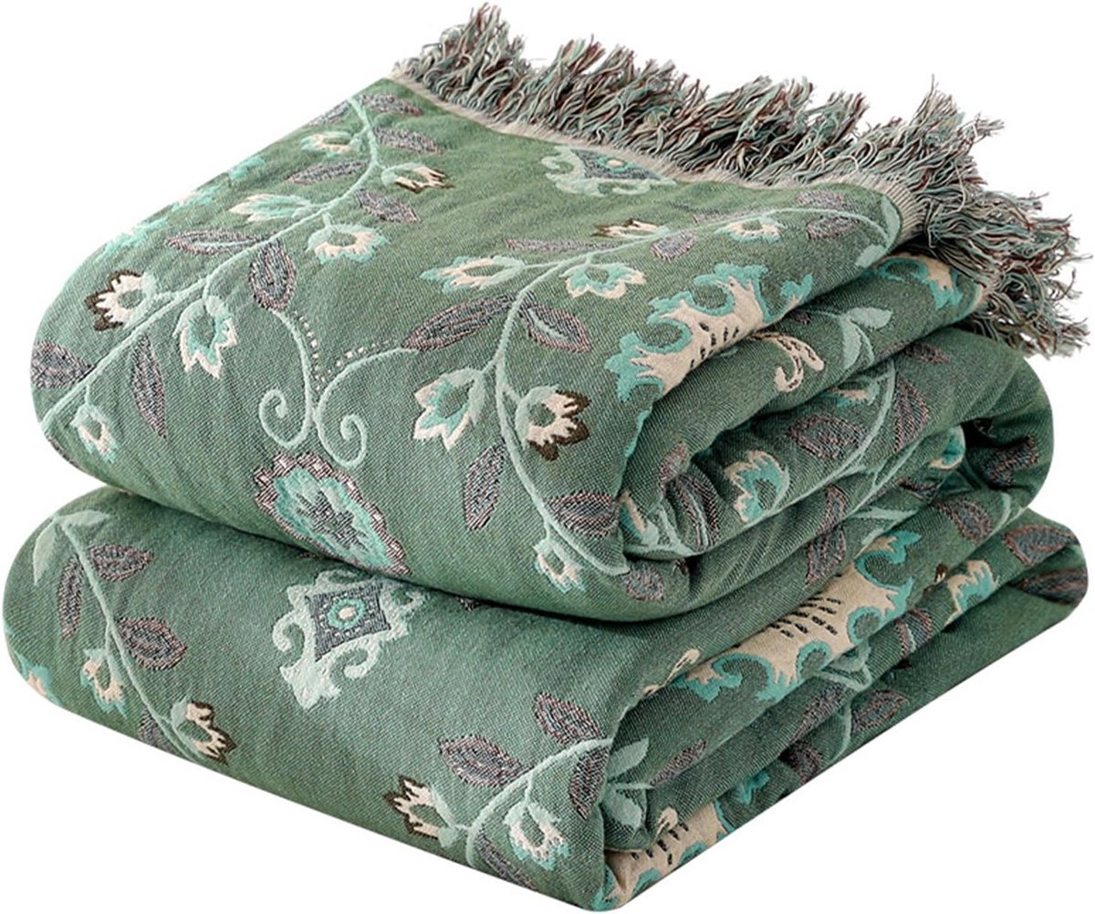 Sprei met franjes - mousseline deken 150 × 200 cm