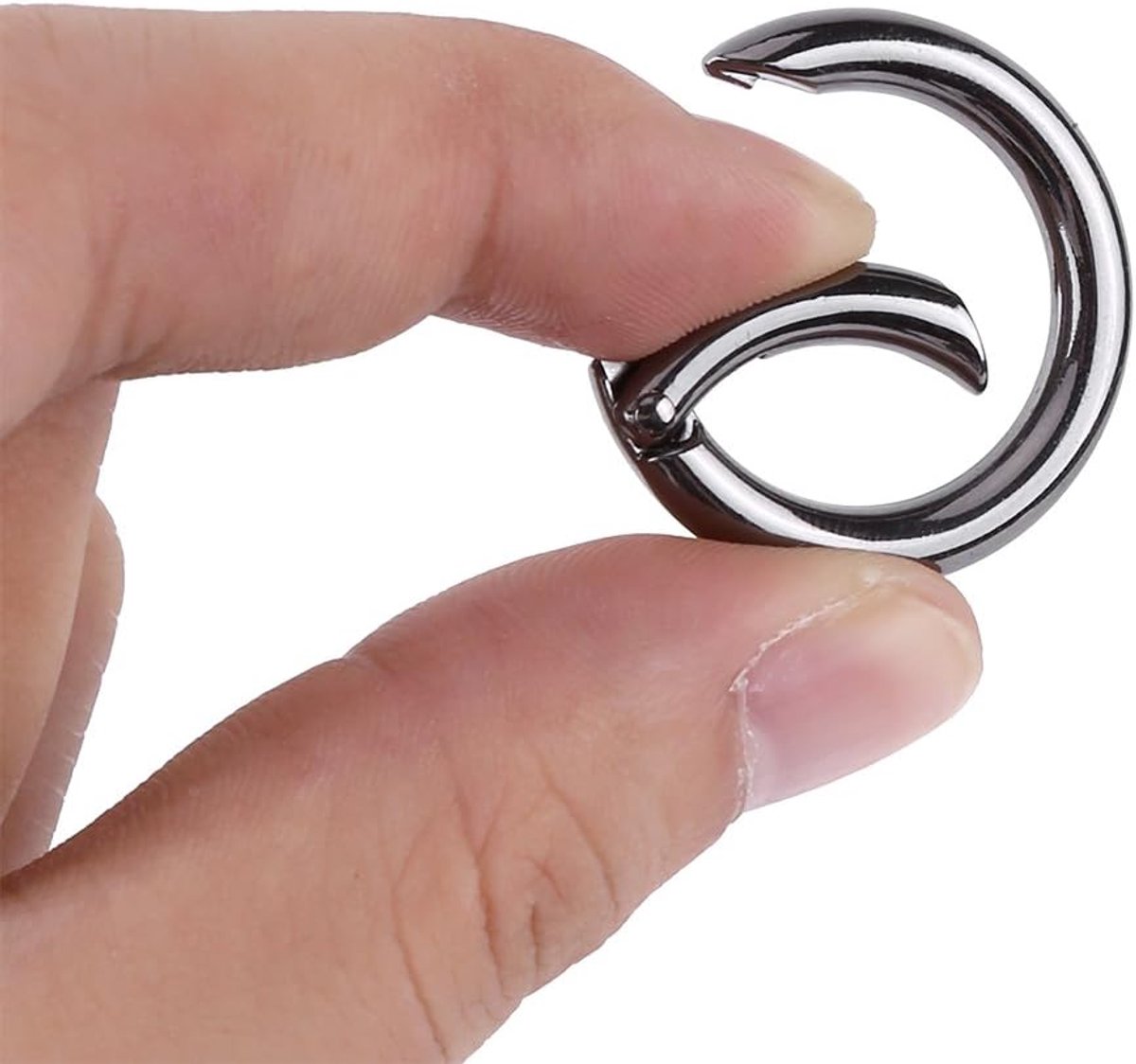 Karabijnhaak, Sleutelhanger Karabijnhaak, 5PCS Zinklegering Ronde Lente Snap Clips Haak Sleutelhanger Gesp