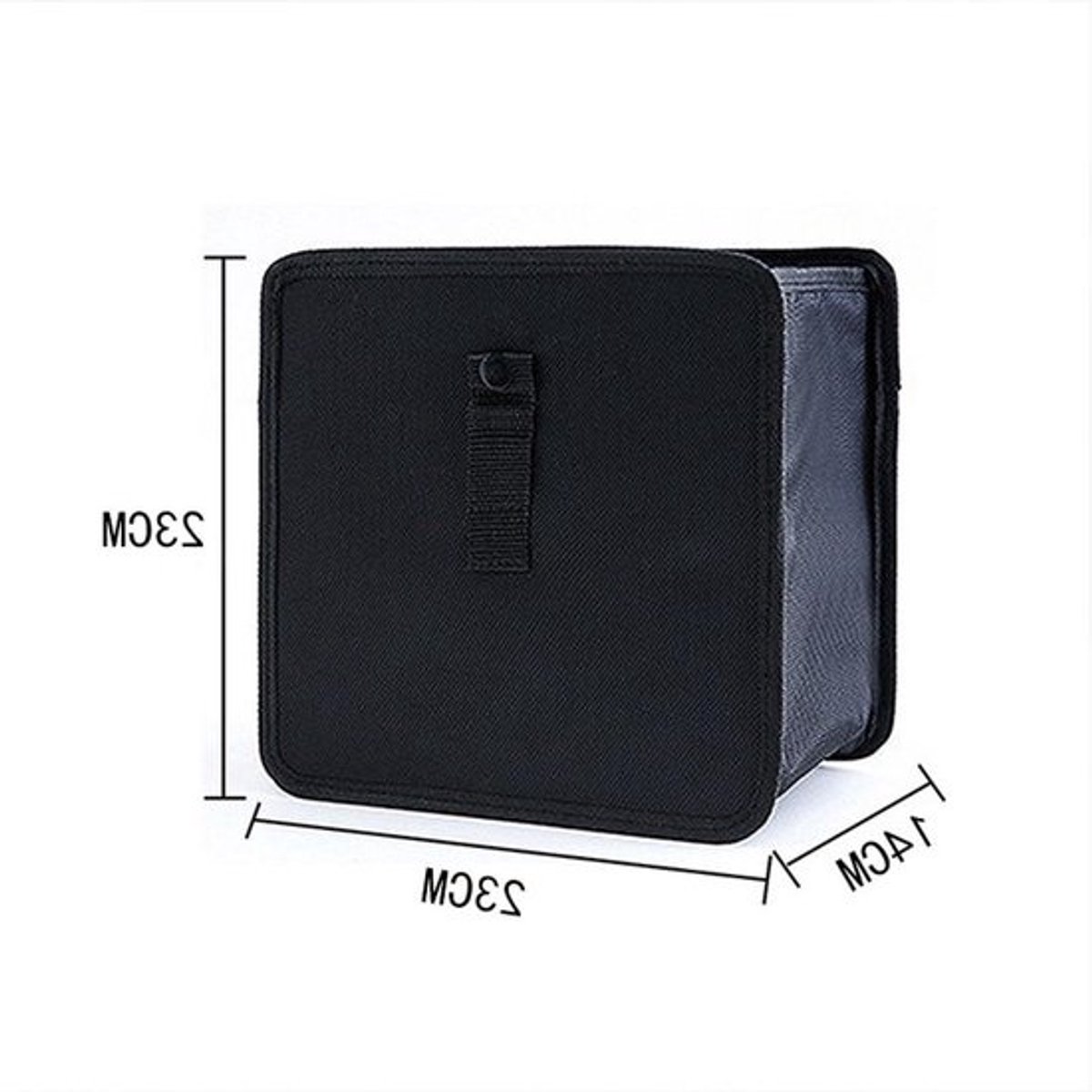 Allecto Premium - Opvouwbare afvalemmer voor in de auto en onderweg - Waterdicht en draagbaar - Mini-afvalemmer - Multifunctioneel - 23 x 23 x 14 cm