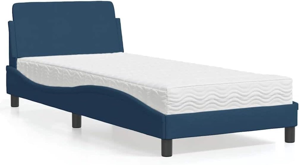 Bed met schuimmatras Dover Blauw 90x200 cm