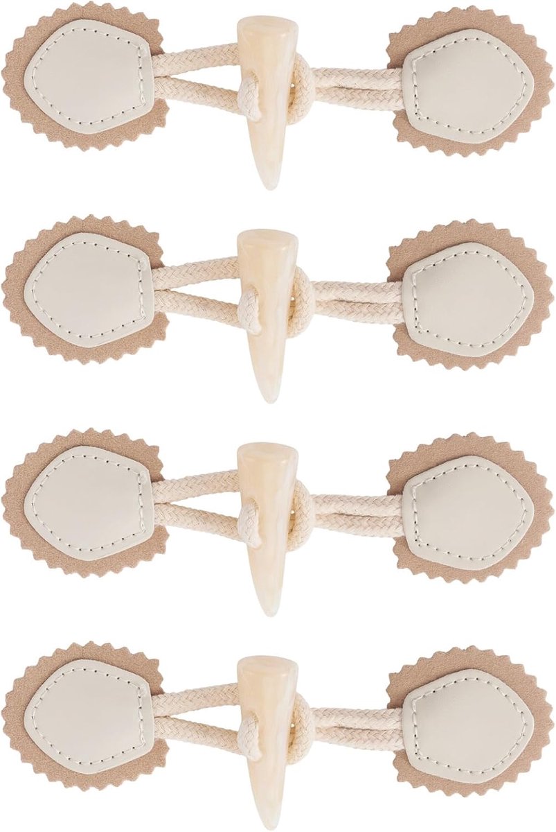 5 Pairs Hoorn Toggle Bevestigingen Acryl Toggle Knoppen Imitatie Lederen OX Hoorn Toggles Knop Voor Naaien Breien Jas Bovenkleding, Outerwear, Oude Kant