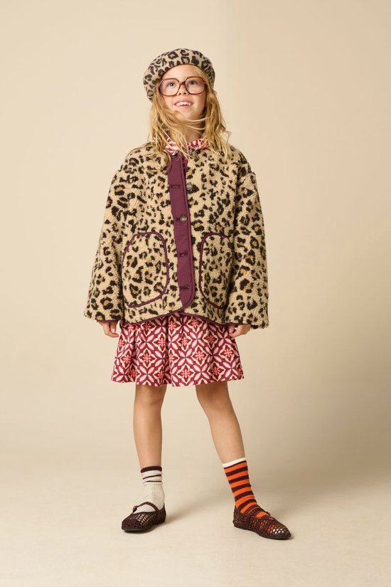 Bruine Reversible Jas Met Leopard Print