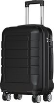 TRVLMORE Handbagage Koffer - 38-45L uitbreidbaar - TSA Cijferslot - Lichtgewicht - Uitbreidbaar - Trolley - 54x35x21.5cm - Zwart