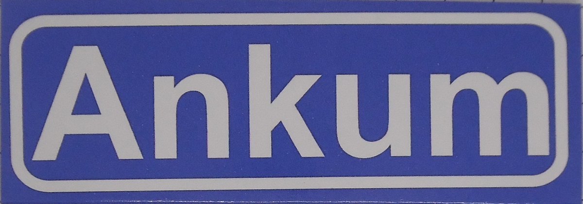 Souv© - koelkast magneet - plaatsnaam bord - kombord - souvenir - koelkastmagneetje - relatiegeschenk Ankum
