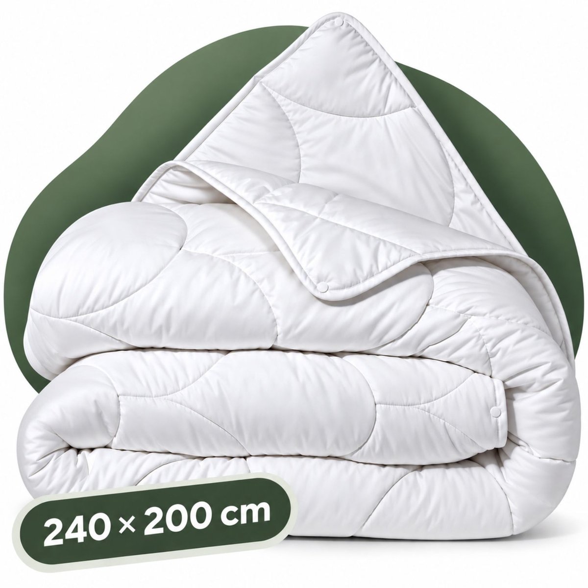Sleeps 4 Seizoenen Dekbed 240x200 cm - Hotelkwaliteit - Anti-Allergie Dekbed - Ademend - Zacht & Soepel - Lits-Jumeaux Dekbed - Zomer & Winterdekbed