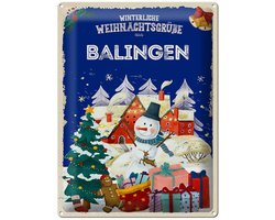 Blechschild Weihnachtsgrüße BALINGEN Geschenk 30x40cm