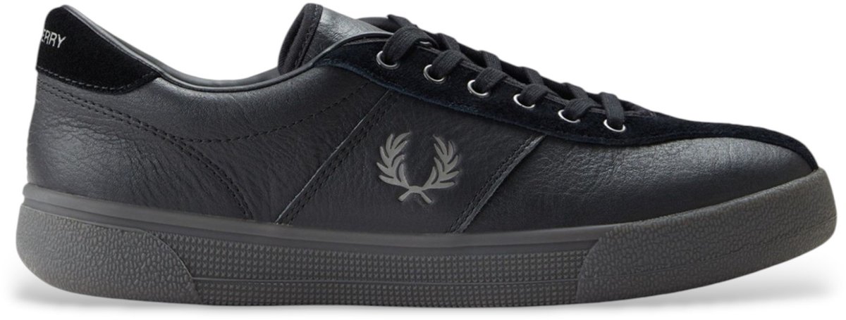 Fred Perry Sneakers van leer en suède Tennis Zwart