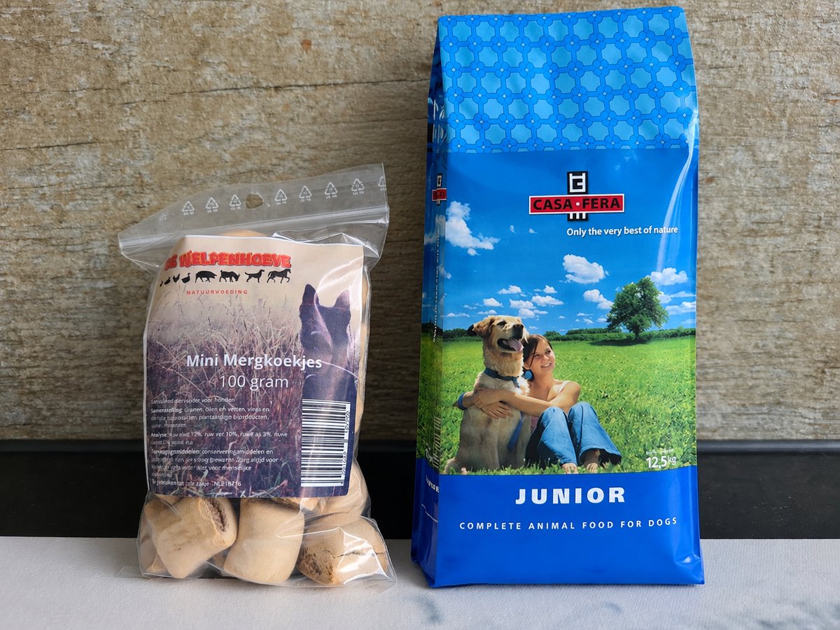 CASA-FERA Junior 12,5 kg en extra 100 gram snack